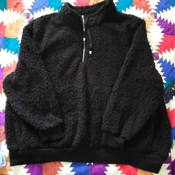 Zim & Zoe Black 1/4 Zip Fleece Jacket Size 30/32 - Picture 8 of 8